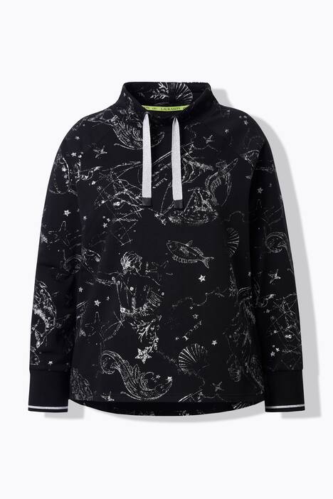 Sweatshirt, langærmet, stående krave, OEKO-TEX