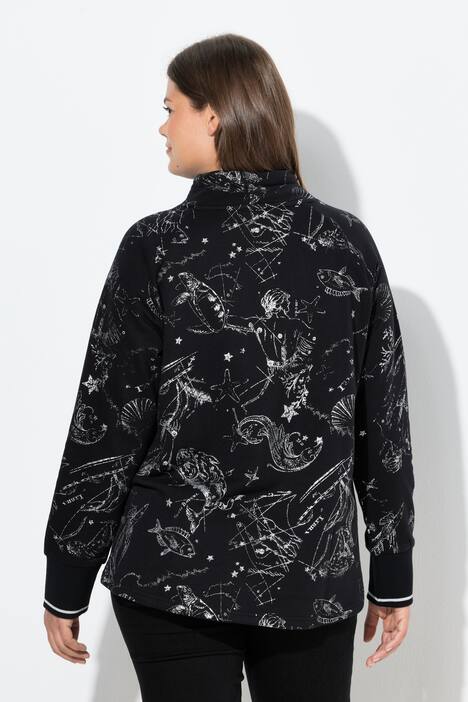 Sweatshirt, langærmet, stående krave, OEKO-TEX