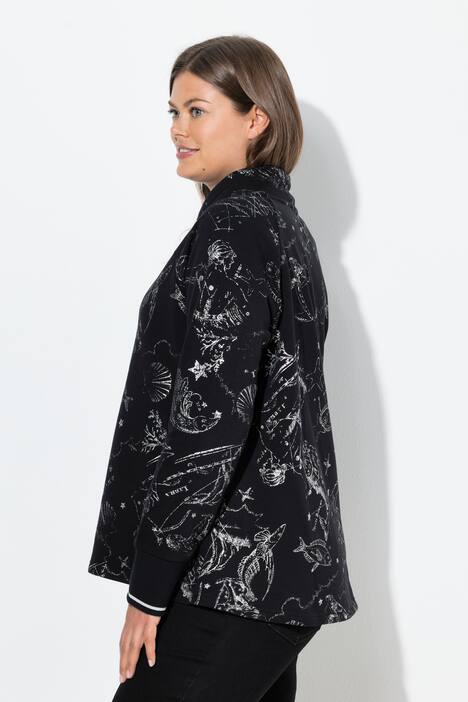 Sweatshirt, langærmet, stående krave, OEKO-TEX