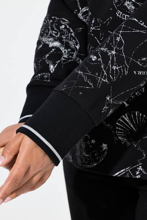Sweatshirt, langærmet, stående krave, OEKO-TEX
