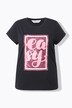 Camiseta, forma clásica, texto Paisley