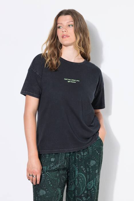 T-shirt oversize à message, dans un style vintage