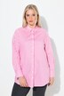 Chemisier à rayures, matière stretch, col chemise et manches longues