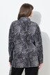 Loungewear fleecejas, luipaardmotief, opstaande kraag