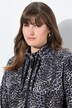 Loungewear fleecejas, luipaardmotief, opstaande kraag