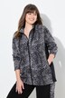 Loungewear fleecejas, luipaardmotief, opstaande kraag