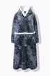 Fleece Leopard Print Loungewear Poncho