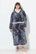 Fleece Leopard Print Loungewear Poncho