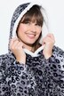 Fleece Leopard Print Loungewear Poncho