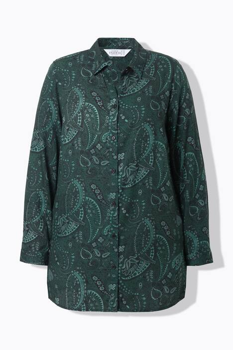 Blusa camisera, corte Boxy, estampado completo