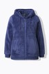 Veste à capuche en polaire bouclée, manches longues, polaire teddy douce