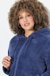 Veste à capuche en polaire bouclée, manches longues, polaire teddy douce
