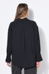 Blusa camisera, oversize, crespón, puños plisados