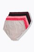 Maxislips, 5-pack, bloemen/effen, hoge taille