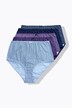 Maxislips, 5-pack, bloemen/effen, hoge taille