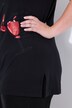 Camiseta, forma en A, motivo de mujer, piedras brillantes