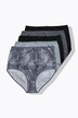 Culottes maxi, lot de 5. Taille haute. Motif animal/uni