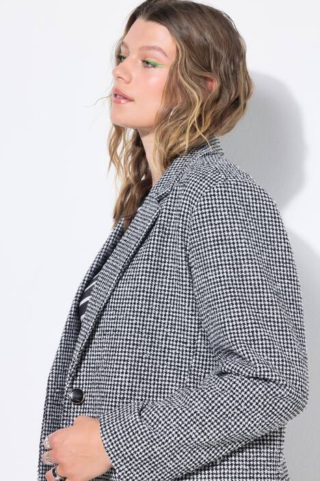Blazer, oversized, pied-de-poule structuur