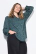 Blouse, ruimvallend model, crêpe, color zebra, volants