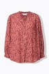 Blusa dal taglio ampio in crêpe con colorato design zebrato e ruche