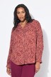 Blusa dal taglio ampio in crêpe con colorato design zebrato e ruche
