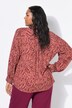 Blusa dal taglio ampio in crêpe con colorato design zebrato e ruche