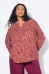 Blusa dal taglio ampio in crêpe con colorato design zebrato e ruche