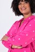 Musselin-bluse, oversized, blomster-broderi
