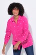 Musselin-bluse, oversized, blomster-broderi
