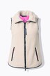 Chaleco Teddy, cuello alzado, cremallera