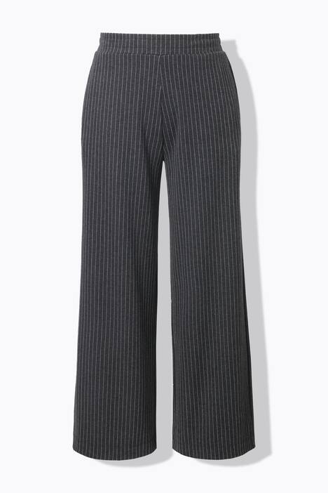 Pantaloni di felpa con taglio della gamba ampio, vita alta e righe sottili