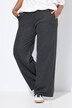 Pantalon en molleton coupe Wide Legs et taille haute, fines rayures