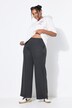 Pantalon en molleton coupe Wide Legs et taille haute, fines rayures