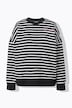 Sweatshirt, oversized, strepen, statement