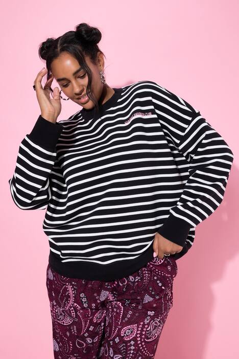 Sweatshirt, oversized, Ringel, Statement