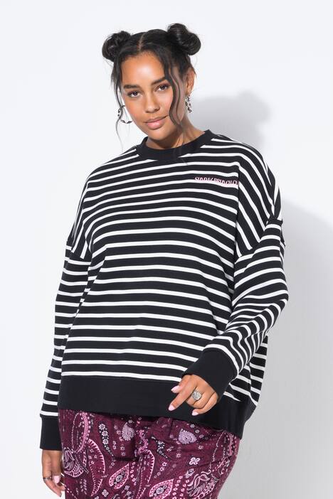 Sweatshirt, oversized, Ringel, Statement