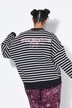 Sweatshirt, oversized, strepen, statement