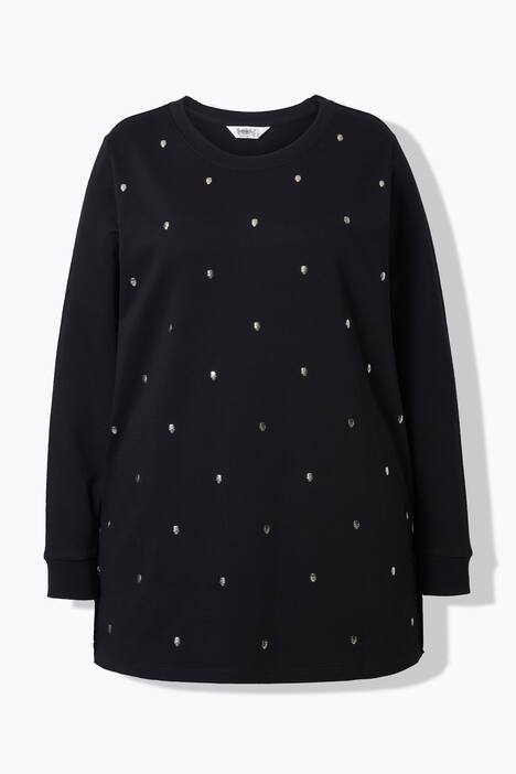 Sudadera, calaveras metálicas, manga larga