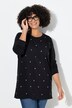Sweat-shirt à manches longues, petites têtes de mort effet métallisé
