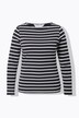 T-shirt, slim fit, stribet jersey, langærmet