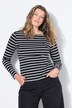 T-shirt, slim fit, stribet jersey, langærmet