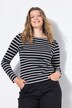 T-shirt, slim fit, stribet jersey, langærmet