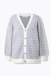 Chaqueta de punto, oversize, patrón trenzado