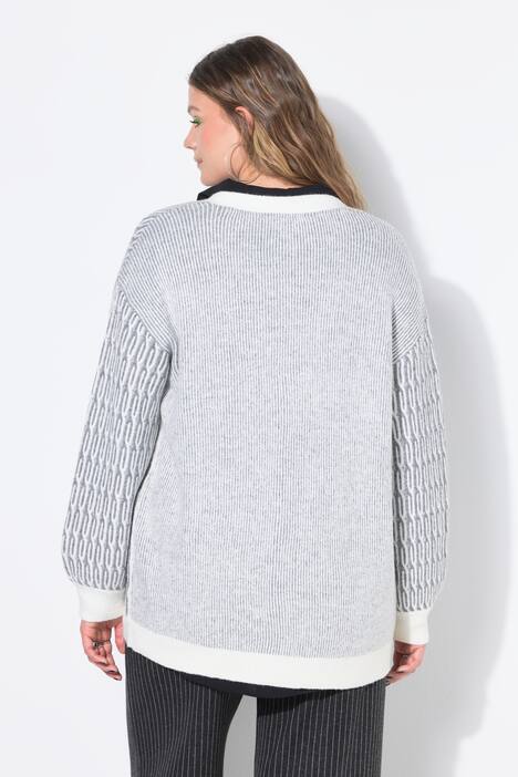 Vest, oversized, kabelsteek