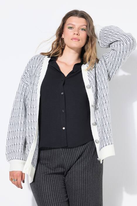 Vest, oversized, kabelsteek