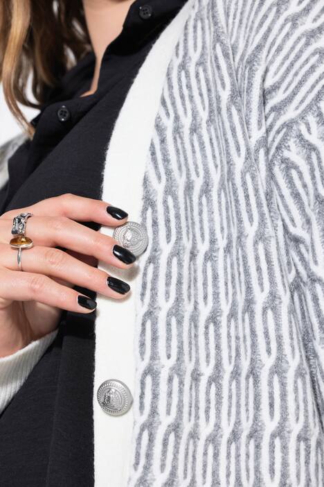 Vest, oversized, kabelsteek