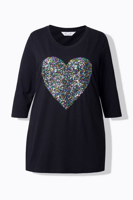 T-shirt, A-lijn, gekleurde ster van pailletten