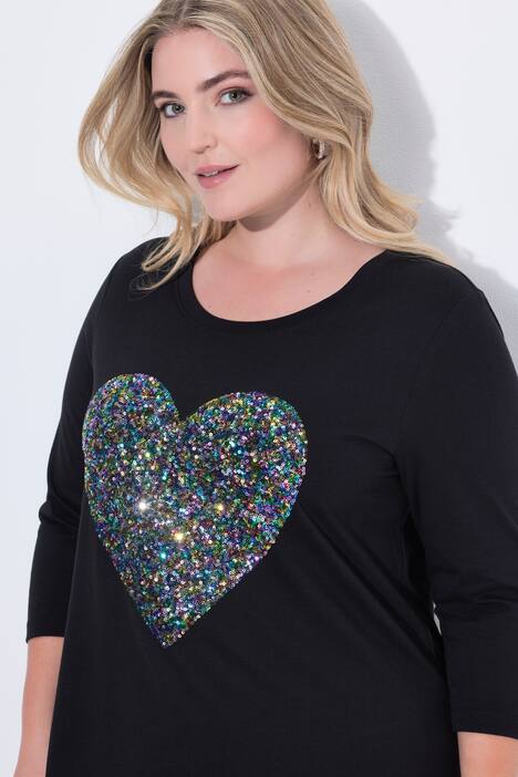 T-shirt, A-lijn, gekleurde ster van pailletten