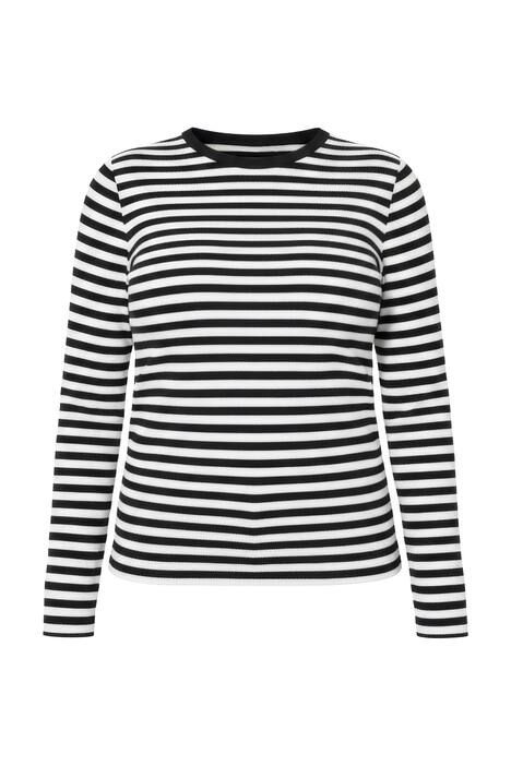 Tričko, Slim střih, pruhy, žebrovaný žerzej, dlouhé rukávy