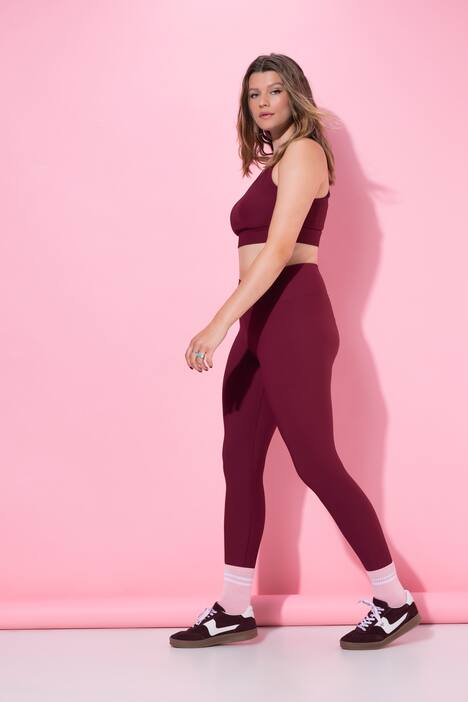 Legging en jersey côtelé, coupe Tight Fit près du corps et taille élastique